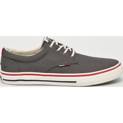 Tommy Jeans - Tenisówki. Szare trampki męskie Tommy Jeans, bez wzorów, z jeansu, na sznurówki. W wyprzedaży za 159,90 zł.