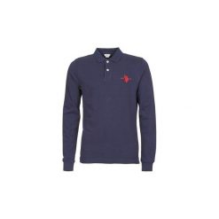 Koszulki polo z długim rękawem U.S Polo Assn. USA COLLAR. Niebieskie koszulki męskie U.S. Polo Assn., s, bez wzorów, polo, z długim rękawem, długie. W wyprzedaży za 265,30 zł.