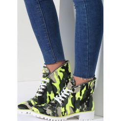 Buty zimowe damskie: Żółte Traperki Moro Rani