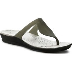 Japonki CROCS - Rio Flip W 16266 Black/Platinum. Szare klapki damskie Crocs, bez wzorów, z tworzywa sztucznego, bez obcasa. Za 179,00 zł.