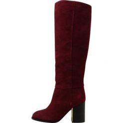 Buty zimowe damskie: Jil Sander Navy Kozaki na obcasie bordeaux