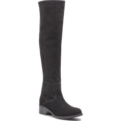 Muszkieterki SERGIO BARDI - Bellinzago FW127363118GM 801. Czarne kozaki damskie Sergio Bardi, ze skóry, przed kolano, na wysokim obcasie, bez zapięcia. W wyprzedaży za 299,00 zł.