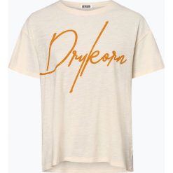 Drykorn - T-shirt damski – Kyla, żółty. Żółte t-shirty damskie DRYKORN, s, z napisami, z materiału, vintage, bez kołnierzyka. Za 259,95 zł.