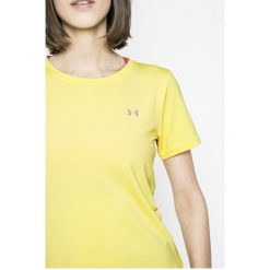 Under Armour - Top. Żółte topy damskie marki Under Armour, s, z elastanu, z okrągłym kołnierzem. W wyprzedaży za 99,90 zł.