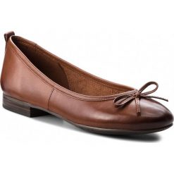 Baleriny TAMARIS - 1-22114-21 Cognac 305. Pomarańczowe baleriny damskie Tamaris, ze skóry ekologicznej. W wyprzedaży za 189,00 zł.