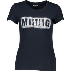 Koszulka "Alexia" w kolorze granatowym. Niebieskie koszulki damskie Mustang Women, xl, z nadrukiem, z bawełny, z okrągłym kołnierzem. W wyprzedaży za 34,95 zł.