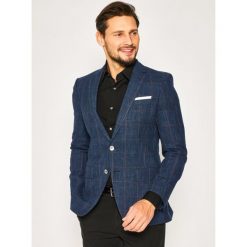 Marynarka Boss Hutsons4 50426995. Niebieskie marynarki męskie Boss, m, bez wzorów, z bawełny, casualowe. W wyprzedaży za 1309,00 zł.