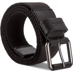 Pasek Męski CALVIN KLEIN - Wax Webbing Belt K50K502278 80 001. Czarne paski męskie Calvin Klein, w paski, z materiału. W wyprzedaży za 169,00 zł.