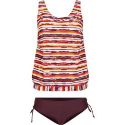Tankini (2 części) bonprix bordowo-pomarańczowy. Czerwone stroje kąpielowe damskie bonprix, bez wzorów. Za 99,99 zł.