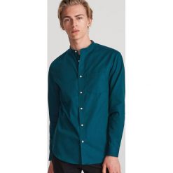 Koszula z bawełny organicznej - Khaki. Brązowe koszule męskie Reserved, s, bez wzorów, z bawełny, bez kołnierzyka, bez rękawów. Za 99,99 zł.