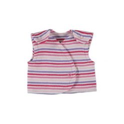 Fixoni Girls Kamizelka w paski kolor różowy - różowy/pink. Różowe bluzy niemowlęce Fixoni, w paski, z bawełny, bez rękawów, bez kaptura. Za 39,00 zł.