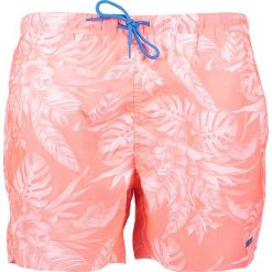 Szorty kąpielowe "Tropical" w kolorze koralowym. Czerwone kąpielówki męskie marki Brunotti, z nadrukiem. W wyprzedaży za 56,95 zł.