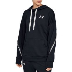 UNDER ARMOUR TAPED FLEECE HOODIE > 1352744-001. Bluzy damskie Under Armour, l, bez wzorów, z bawełny, bez rękawów, bez kaptura. Za 259,99 zł.