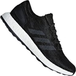 Czarne Buty adidas PureBoost M CP9326. Czarne buty sportowe męskie Adidas, na lato, z tkaniny, bez zapięcia, do biegania. W wyprzedaży za 459,00 zł.