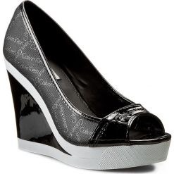 Półbuty CALVIN KLEIN JEANS - Electra City Grid RE9230 Black. Czarne półbuty damskie Calvin Klein Jeans, bez wzorów, z jeansu, bez obcasa, na obcasie, bez zapięcia. W wyprzedaży za 299,00 zł.