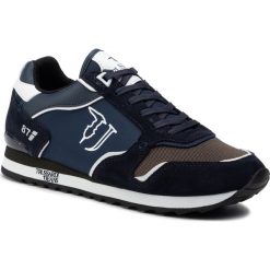 Sneakersy TRUSSARDI JEANS - 77A00188 U704. Niebieskie sneakersy męskie Trussardi Jeans, na co dzień, bez wzorów, z jeansu, klasyczne, bez zapięcia. Za 559,00 zł.