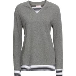 Bluzy damskie: Bluza 2 w 1, długi rękaw bonprix szary melanż