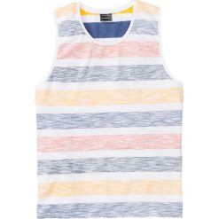 Koszulka tank-top Slim Fit bonprix w kolorowe paski. Szare paski męskie bonprix, w paski. Za 34,99 zł.