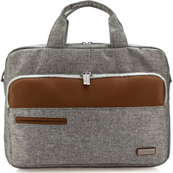 Torba na laptopa 85-3P-202-8. Szare torby na laptopa Wittchen, w paski, z materiału, wizytowe. Za 149,00 zł.