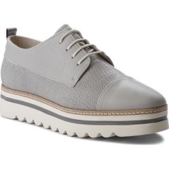 Oxfordy MARC O'POLO - 801 14453401 102 Grey 920. Szare półbuty damskie marki Marc O'Polo, na koturnie. W wyprzedaży za 439,00 zł.