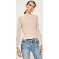 Review - Sweter. Różowe swetry damskie Review, s, bez wzorów, z poliesteru, z krótkim rękawem, krótkie, bez kaptura. W wyprzedaży za 79,90 zł.