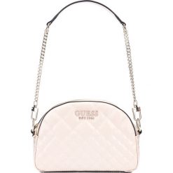 Guess Queenie Mini Cross body bag Beżowy. Brązowe torebki klasyczne damskie Guess, w paski, z materiału, bez dodatków. Za 478,95 zł.