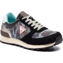 Sneakersy GUESS - Charlie FM6CHA FAL12 BLACK. Czarne sneakersy męskie Guess, na co dzień, z aplikacjami, z zamszu, eleganckie, bez zapięcia. Za 399,00 zł.