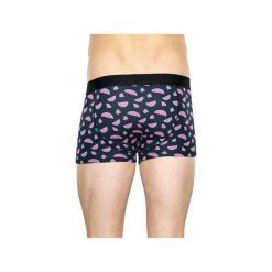 Bielizna męska Happy Socks Trunk WAT87-9000. Niebieskia bokserki męskie marki Happy Socks, z motywem zwierzęcym, z materiału. Za 55,93 zł.
