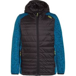 CMP FIX HOOD HYBRID Kurtka z polaru antracite/river/lime green. Niebieskie kurtki sportowe damskie CMP, z poliesteru. W wyprzedaży za 129,35 zł.