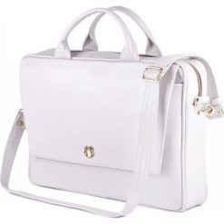 SKÓRZANA TORBA NA LAPTOPA FELICE JASNY SZARY. Szare torby na laptopa FeliceGold, w paski, z bawełny, eleganckie. Za 499,00 zł.