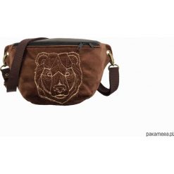Nerka mini niedźwiadek. Brązowe saszetki damskie marki Pakamera, z bawełny. Za 110,00 zł.
