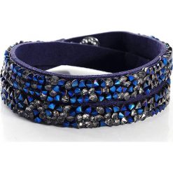 Bransoletka w kolorze granatowym. Niebieskie bransoletki damskie marki Crystal & Co, z tworzywa sztucznego, sztuczne. W wyprzedaży za 38,95 zł.