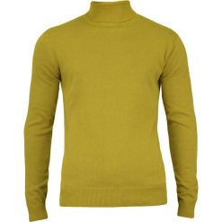Limonkowy Elegancki Golf Męski -Brave Soul- 100% BAWEŁNA, Klasyczny, Jasnozielony, Żółty SWBRSAW19HUMEwinterlime. Żółte swetry męskie Brave Soul, m, bez wzorów, z bawełny, eleganckie, z golfem, bez kaptura. Za 79,00 zł.