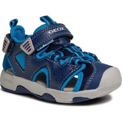 Sandały GEOX - B S.Multy B. A B020FA 0FE14 C4231 S Navy/Sky. Niebieskie sandały chłopięce Geox, ze skóry ekologicznej, bez zapięcia. W wyprzedaży za 129,00 zł.