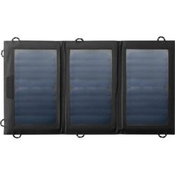 Panel Słoneczny Trek 500 - 15 W. Czarne plecaki męskie FORCLAZ, bez wzorów, z tkaniny. Za 259,99 zł.