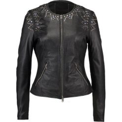 Bomberki damskie: Goosecraft MALAGA JACKET Kurtka skórzana black