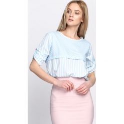 Jasnoniebieska Bluzka On Me. Niebieskie bluzki asymetryczne Born2be, s. Za 34,99 zł.