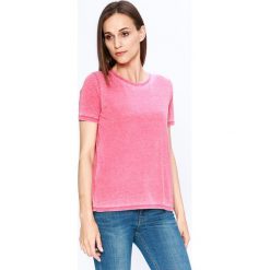 Only - Top. Czerwone topy damskie marki ONLY, s, z bawełny, z okrągłym kołnierzem. W wyprzedaży za 34,90 zł.