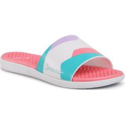 Klapki RIDER - Splash Fem 82611 White/Pink 20553. Różowe klapki damskie Rider, bez wzorów, z tworzywa sztucznego, bez obcasa. W wyprzedaży za 99,00 zł.