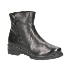 Caprice Buty Czarny female czarny 37. Czarne botki damskie Caprice, ze skóry, eleganckie, bez obcasa, bez zapięcia. Za 349,00 zł.