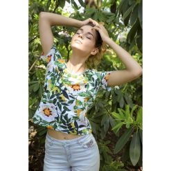 Bluzki, topy, tuniki: T-shirt damski BIAŁY