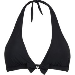 Biustonosz bikini w kolorze czarnym. Czarne biustonosze z paskami marki Short Stories, w paski, z materiału. W wyprzedaży za 65,95 zł.
