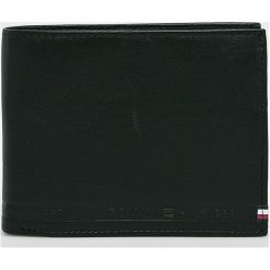 Tommy Hilfiger - Portfel skórzany. Czarne portfele męskie TOMMY HILFIGER, z materiału. Za 299,90 zł.