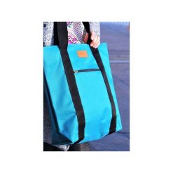 Duża torba szoperka 1 - sea green. Zielone torebki klasyczne damskie marki Militu, moro, z tkaniny, duże, bez dodatków. Za 199,00 zł.