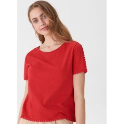 Bluzka z transparentnymi wstawkami - Czerwony. Czerwone bluzki damskie House, s, bez wzorów, bez kołnierzyka, bez rękawów. Za 35,99 zł.