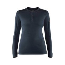 Fjällräven Singi Merino Henley W, Dark Navy | 555 | M. Niebieskie koszulki męskie Fjällräven, s, bez wzorów, z wełny, bez kołnierzyka, bez rękawów. Za 820,31 zł.