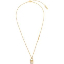 Naszyjnik MICHAEL KORS - Padlock Pendant MKC1040AN710 Gold Clear. Żółte naszyjniki męskie Michael Kors, metalowe. W wyprzedaży za 529,00 zł.