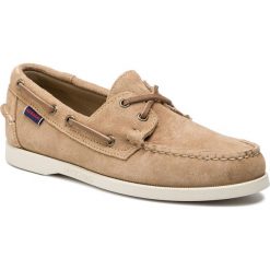 Mokasyny SEBAGO - Docksides Portland Suede 7000G90 Beige Camel 906. Brązowe mokasyny męskie Sebago, ze skóry, klasyczne. W wyprzedaży za 449,00 zł.