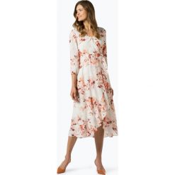 S.Oliver BLACK LABEL - Sukienka damska, beżowy. Brązowe sukienki damskie s.Oliver BLACK LABEL, s, w kwiaty, bez kołnierzyka, bez rękawów, kopertowe. Za 399,95 zł.