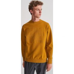 Bluza z dekoracyjnym haftem - Brązowy. Pomarańczowe bluzy męskie Reserved, s, z haftami, bez kołnierzyka, bez rękawów, bez kaptura. W wyprzedaży za 59,99 zł.